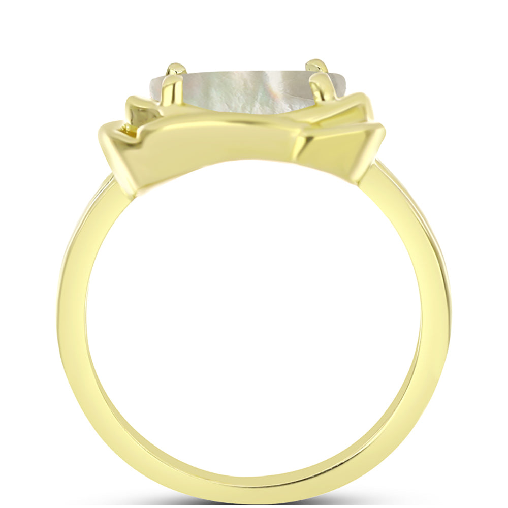 Inel din Argint 925 Placat cu Aur ( 4.45 grame ) cu Sidef 2.64 Carate 2 
