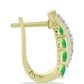Cercei din Argint 925 Placat cu Aur ( 4.84 grame ) cu Opal Verde Etiopian Lega Dembi și Topaz Alb 0.82 Carate