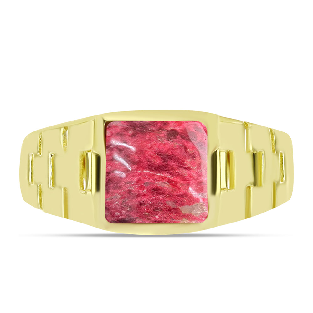 Inel din Argint 925 Placat cu Aur ( 3.5 grame ) cu Thulit 2.86 Carate