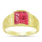 Inel din Argint 925 Placat cu Aur ( 3.5 grame ) cu Thulit 2.86 Carate