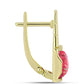 Cercei din Argint 925 Placat cu Aur ( 4.1 grame ) cu Thulit 3.9 Carate