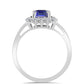 Inel din Argint 925 ( 2.71 grame ) cu Tanzanit AAA și Topaz Alb 2.02 Carate