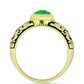 Inel din Argint 925 Placat cu Aur ( 4.65 grame ) cu Opal Verde Etiopian Lega Dembi 0.77 Carate
