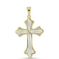 Cruce Pandantiv din Argint 925 Placat cu Aur ( 4.44 grame ) cu Sidef 3.94 Carate