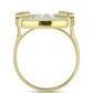 Inel din Argint 925 Placat cu Aur ( 5.33 grame ) cu Sidef și Topaz Alb 11.48 Carate