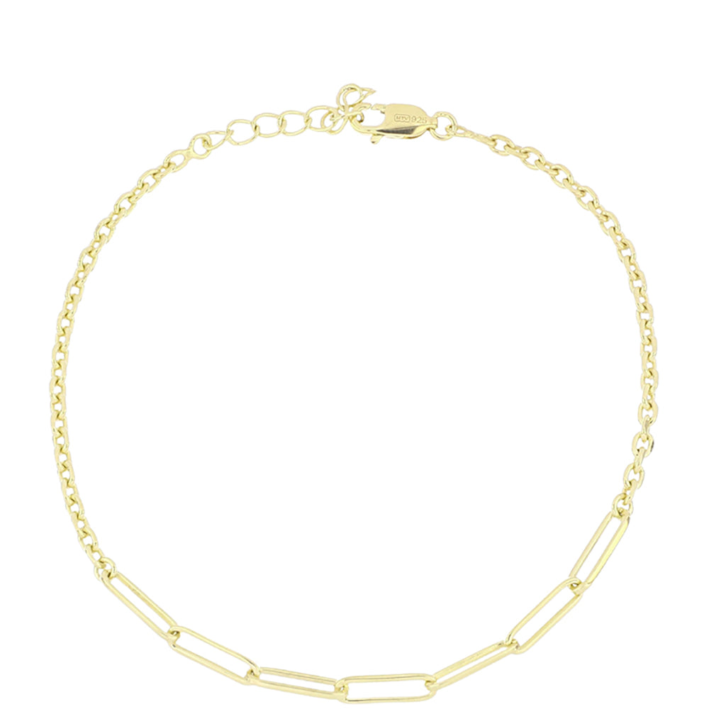 Set din Argint 925 Placat cu Aur ( 11.24 grame ) ( Colier+Brățară ) 2 