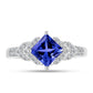Inel din Argint 925 ( 2.68 grame ) cu Tanzanit AAA și Topaz Alb 1.4 Carate