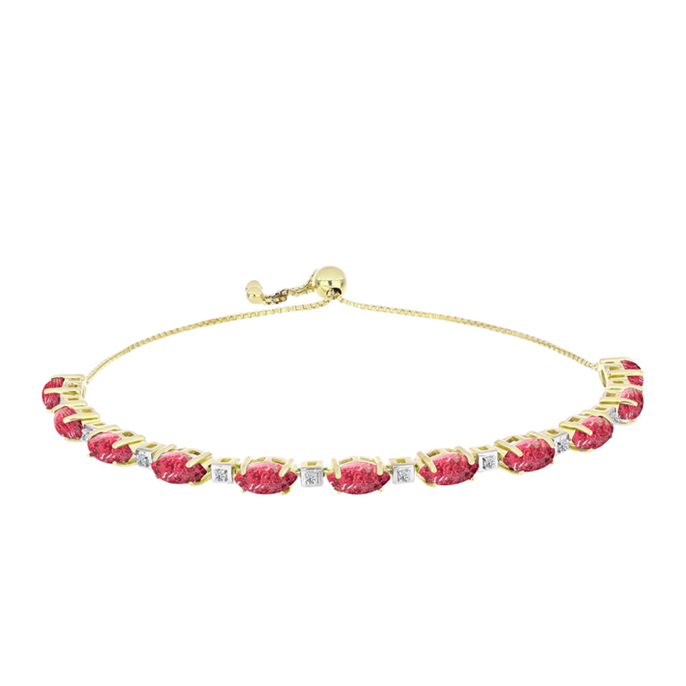 Brățară din Argint 925 Placat cu Aur ( 9.94 grame ) cu Thulit și Topaz Alb 9.4 Carate 2 