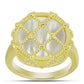 Inel din Argint 925 Placat cu Aur ( 5.38 grame ) cu Sidef 5.16 Carate