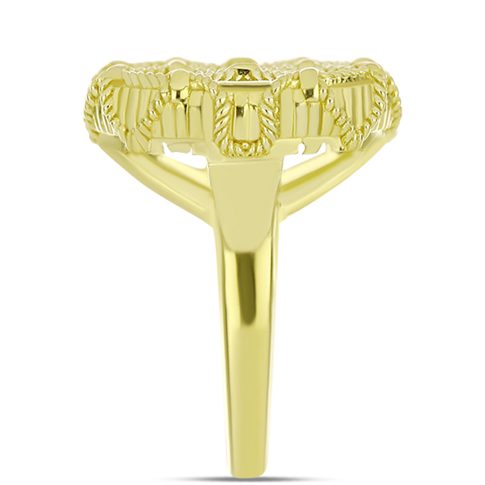Inel din Argint 925 Placat cu Aur ( 5.38 grame ) cu Sidef 5.16 Carate