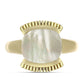 Inel din Argint 925 Placat cu Aur ( 6.04 grame ) cu Sidef 3.41 Carate