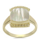 Inel din Argint 925 Placat cu Aur ( 6.04 grame ) cu Sidef 3.41 Carate