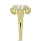 Inel din Argint 925 Placat cu Aur ( 6.04 grame ) cu Sidef 3.41 Carate
