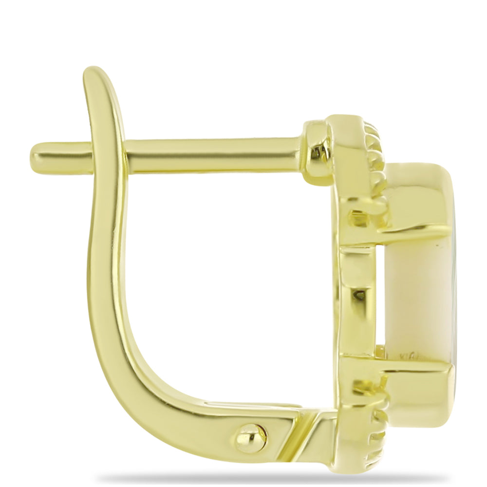 Cercei din Argint 925 Placat cu Aur ( 4.44 grame ) cu Sidef 4.29 Carate