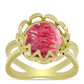 Inel din Argint 925 Placat cu Aur ( 4.31 grame ) cu Thulit 4.55 Carate
