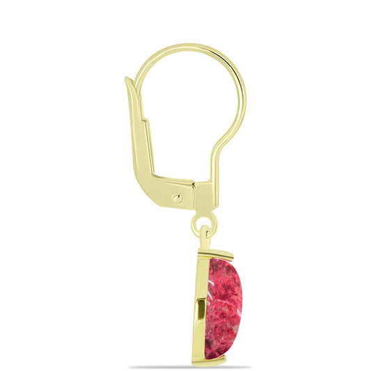 Cercei din Argint 925 Placat cu Aur ( 1.62 grame ) cu Thulit 4.63 Carate