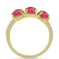 Inel din Argint 925 Placat cu Aur ( 2.13 grame ) cu Thulit și Topaz Alb 3.18 Carate