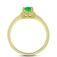 Inel din Argint 925 Placat cu Aur ( 2 grame ) cu Opal Verde Etiopian Lega Dembi 0.47 Carate