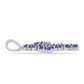 Cruce Pandantiv din Argint 925 ( 2.53 grame ) cu Tanzanit AAA 1.68 Carate