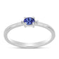 Inel din Argint 925 ( 1.34 grame ) cu Tanzanit AAA și Topaz Alb 0.22 Carate