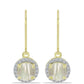 Cercei din Argint 925 Placat cu Aur ( 2.15 grame ) cu Sidef și Topaz Alb 1.92 Carate