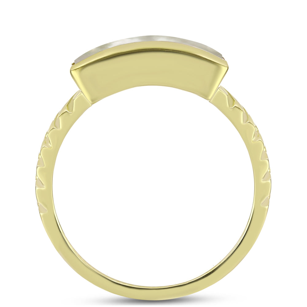 Inel din Argint 925 Placat cu Aur ( 2.27 grame ) cu Sidef 1.77 Carate