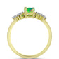 Inel din Argint 925 Placat cu Aur ( 2.03 grame ) cu Opal Verde Etiopian Lega Dembi și Topaz Alb 0.64 Carate