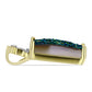 Pandantiv din Argint 925 Placat cu Aur ( 2.06 grame ) cu Drusy Verde și Topaz Alb 6.07 Carate