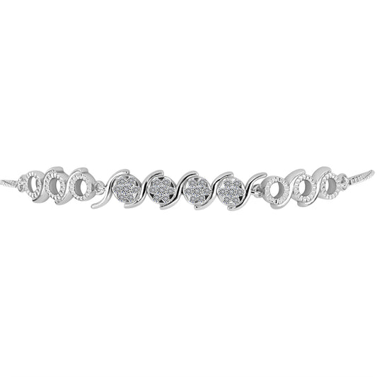 Brățară din Argint 925 ( 5.27 grame ) cu Diamant Alb 0.43 Carate