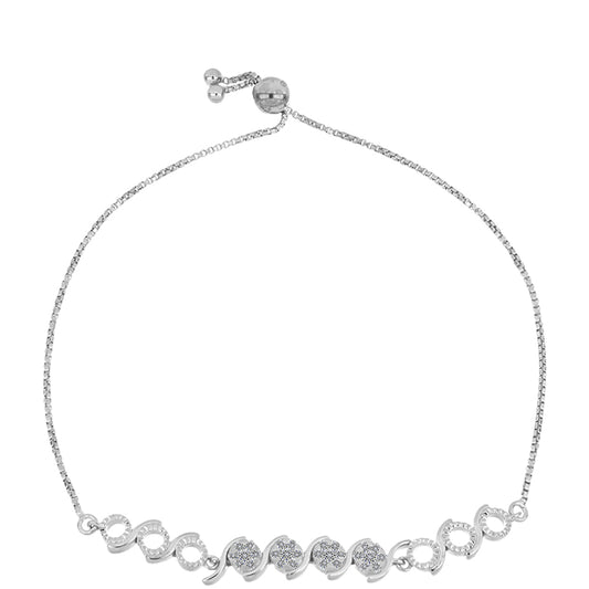 Brățară din Argint 925 ( 5.27 grame ) cu Diamant Alb 0.43 Carate