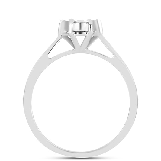 Inel din Argint 925 ( 2.13 grame ) cu Diamant Alb 0.26 Carate