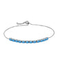 Brățară din Argint 925 ( 4.8 grame ) cu Topaz Swiss Blue 2.7 Carate