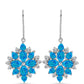 Cercei din Argint 925 ( 4.4 grame ) cu Opal Albastru Etiopian Paraiba și Topaz Alb 3.87 Carate