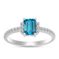 Inel din Argint 925 ( 2.24 grame ) cu Topaz Swiss Blue și Topaz Alb 1.45 Carate