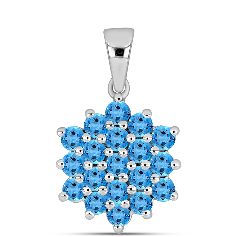 Pandantiv din Argint 925 ( 2.07 grame ) cu Topaz Swiss Blue 1.43 Carate