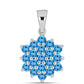 Pandantiv din Argint 925 ( 2.07 grame ) cu Topaz Swiss Blue 1.43 Carate