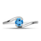Inel din Argint 925 ( 1.6 grame ) cu Topaz Swiss Blue 0.42 Carate