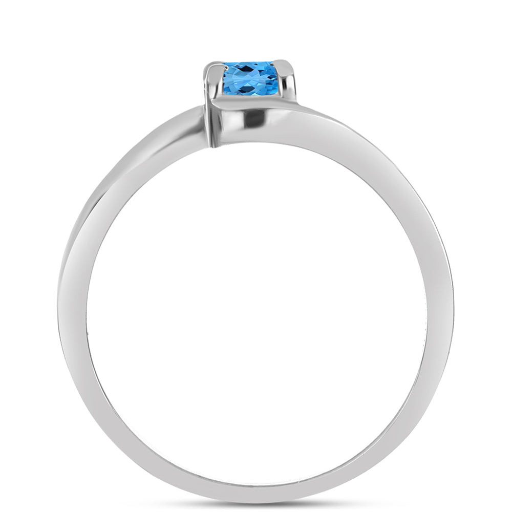 Inel din Argint 925 ( 1.6 grame ) cu Topaz Swiss Blue 0.42 Carate