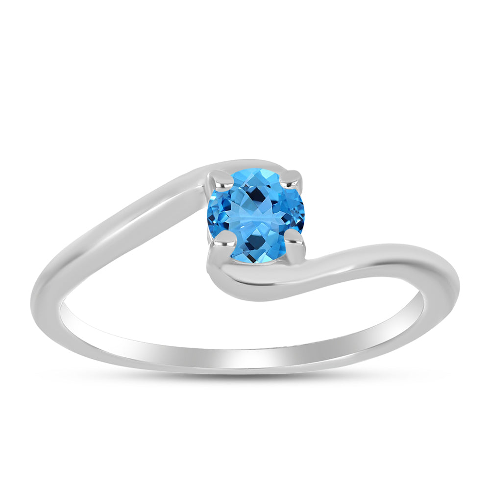 Inel din Argint 925 ( 1.6 grame ) cu Topaz Swiss Blue 0.42 Carate