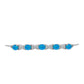 Brățară din Argint 925 ( 5.26 grame ) cu Opal Albastru Etiopian Paraiba și Topaz Alb 1.27 Carate