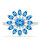 Inel din Argint 925 ( 3.11 grame ) cu Topaz Swiss Blue 1.78 Carate