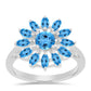 Inel din Argint 925 ( 3.11 grame ) cu Topaz Swiss Blue 1.78 Carate