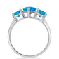 Inel din Argint 925 ( 2.06 grame ) cu Opal Albastru Etiopian Paraiba 1.5 Carate