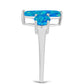 Inel din Argint 925 ( 2.06 grame ) cu Opal Albastru Etiopian Paraiba 1.5 Carate