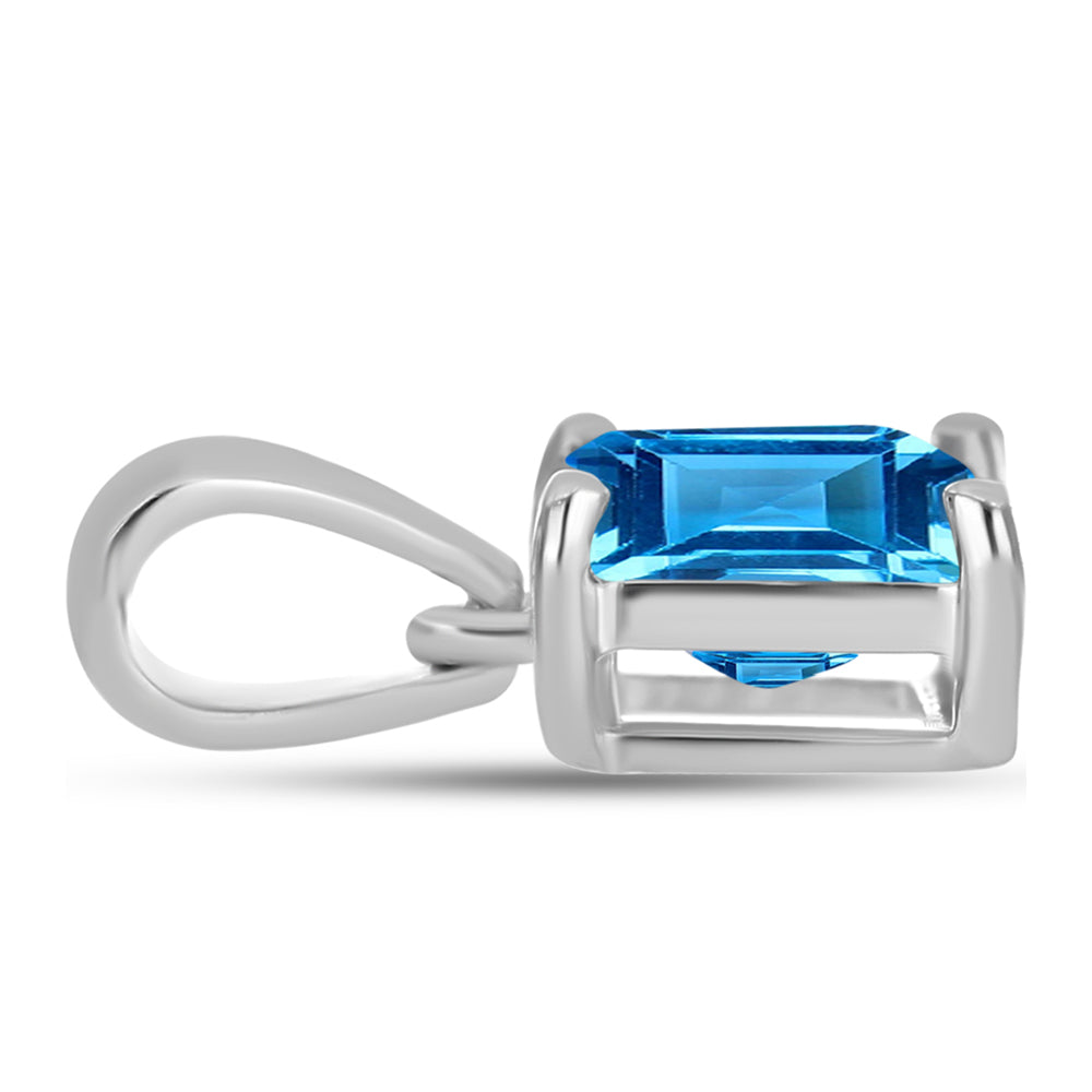Pandantiv din Argint 925 ( 0.57 grame ) cu Topaz Swiss Blue 1.27 Carate