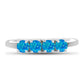 Inel din Argint 925 ( 1.58 grame ) cu Opal Albastru Etiopian Paraiba 0.42 Carate
