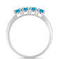 Inel din Argint 925 ( 1.58 grame ) cu Opal Albastru Etiopian Paraiba 0.42 Carate