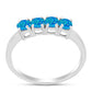 Inel din Argint 925 ( 1.58 grame ) cu Opal Albastru Etiopian Paraiba 0.42 Carate