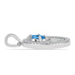 Pandantiv din Argint 925 ( 2.41 grame ) cu Topaz Swiss Blue și Topaz Alb 1.3 Carate