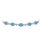 Brățară din Argint 925 ( 7.79 grame ) cu Topaz Swiss Blue și Topaz Alb 3.02 Carate